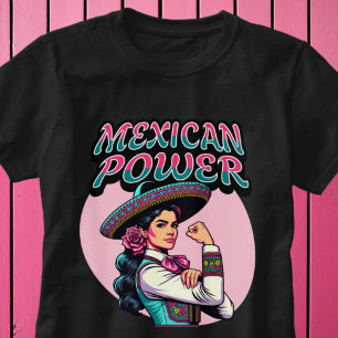 Mexikanskt Power Strong Mariachi Woman Shirt T Shirt
