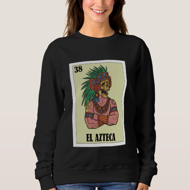 Mexikanskt Pride Aztec Warrior Design - El Azteca T Shirt (Framsida)