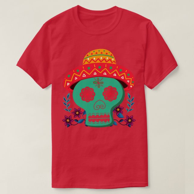 Mexikanskt sockerskikt t shirt (Design framsida)