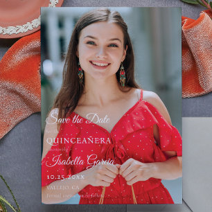 Mexikanskt Stil Quinceañera Photo Spara datum Meddelande