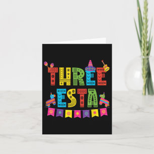 Mexikanskt tema 3:e födelsedag 3 år gamla barn 3 E Kort