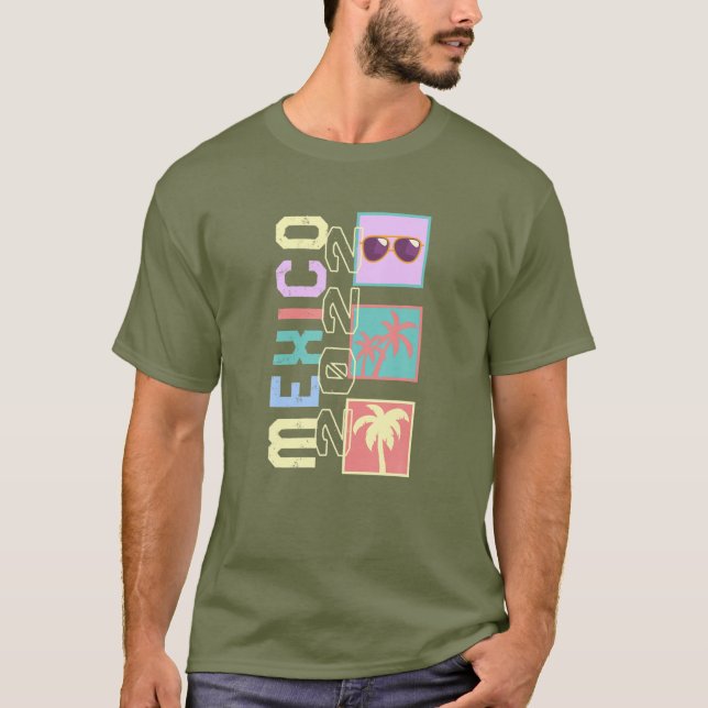 Mexiko 2022 Vacation, mexikanskt matchningsblock f T Shirt (Framsida)