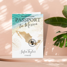 Mexiko 50 och Fabulous Birthday Passport Karta Inv