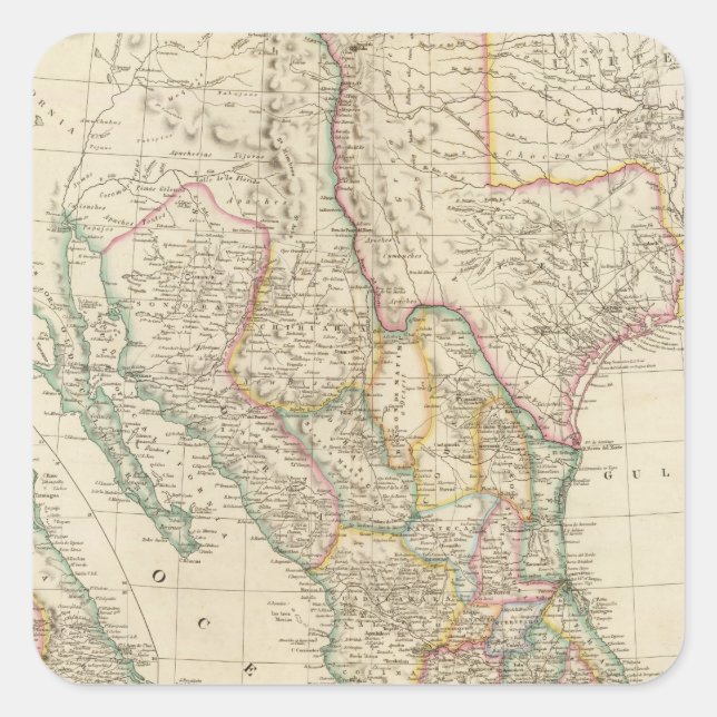 Mexiko 5 fyrkantigt klistermärke (Framsida)