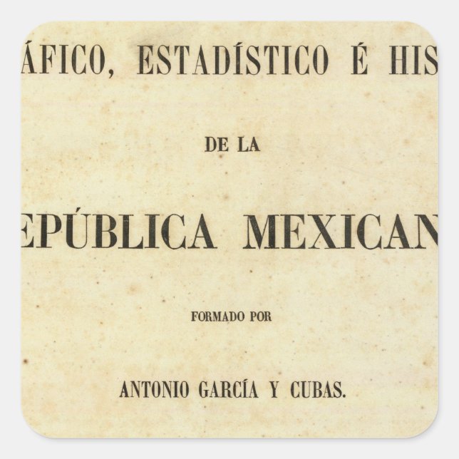 Mexiko 7 fyrkantigt klistermärke (Framsida)