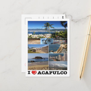 Mexiko - Acapulco - I Kärlek - Vykort