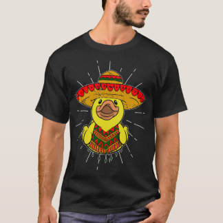 Mexiko Anka med Sombrero och Poncho T Shirt