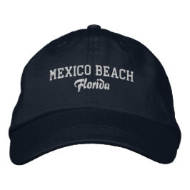 Mexiko Beach Florida Embroized Baseball Hat Broderad Keps