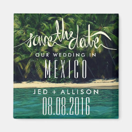 Mexiko Beach Wedding Spara datum magneter