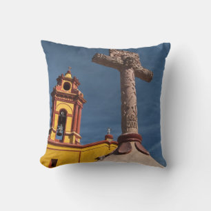 Mexiko, Bernal. Utsikt över Iglesia de San Sebasti Kudde