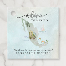 Mexiko Bröllop Welcome Gift Märkres Gåvor Etiketter