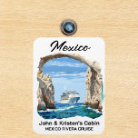 Mexiko Cabo Arch Cruise Frakt Stateroom Magnet<br><div class="desc">Den här designen kan vara personlig i det område som tillhandahålls genom att ändra fotot och/eller text. Du kan också anpassa den genom att klicka på Anpassa den här mallen och sedan välja klicka för att anpassa ytterligare alternativ och ta bort eller ändra färg i bakgrunden, lägga till text, ändra...</div>