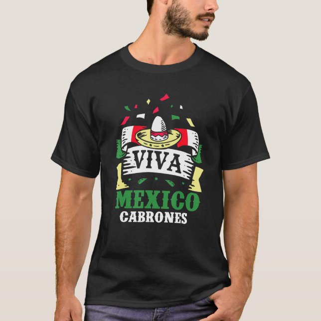 Mexiko Cabrones Proud Mexikanska Älskare Land T Shirt (Framsida)