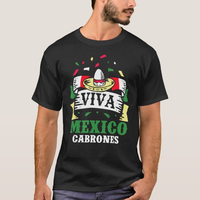 Mexiko Cabrones Proud Mexikanska Älskare Land T Shirt (Framsida)