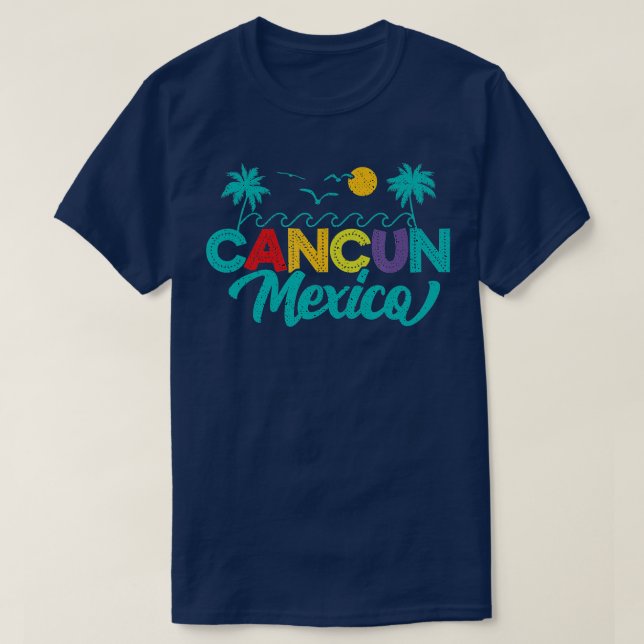 Mexiko Cancun, mexikansk resning Älskare, sommarup T Shirt (Design framsida)