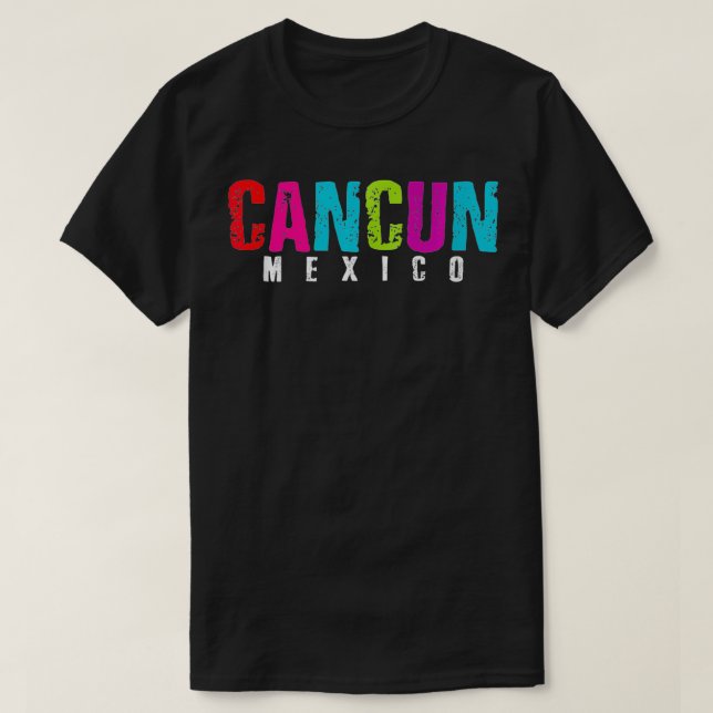 Mexiko Cancun semestersouvenir ibböna Yu T Shirt (Design framsida)
