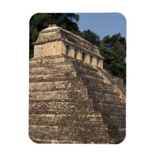 Mexiko, Chiapas provins, Palenque. Tempel 2 Magnet