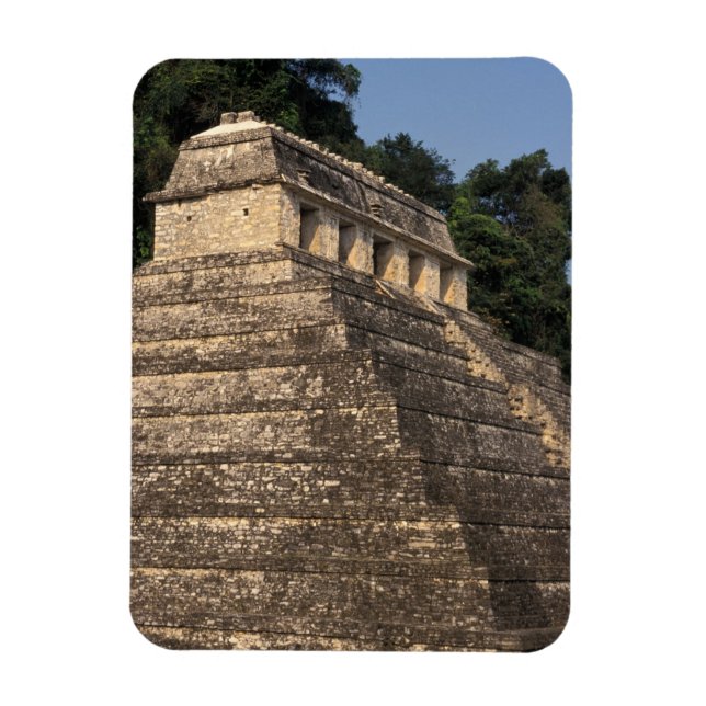Mexiko, Chiapas provins, Palenque. Tempel 2 Magnet (Vertikal)