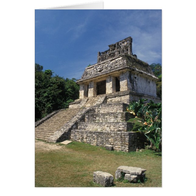Mexiko, Chiapas provins, Palenque. Tempel av Hälsningskort (Framsidan)
