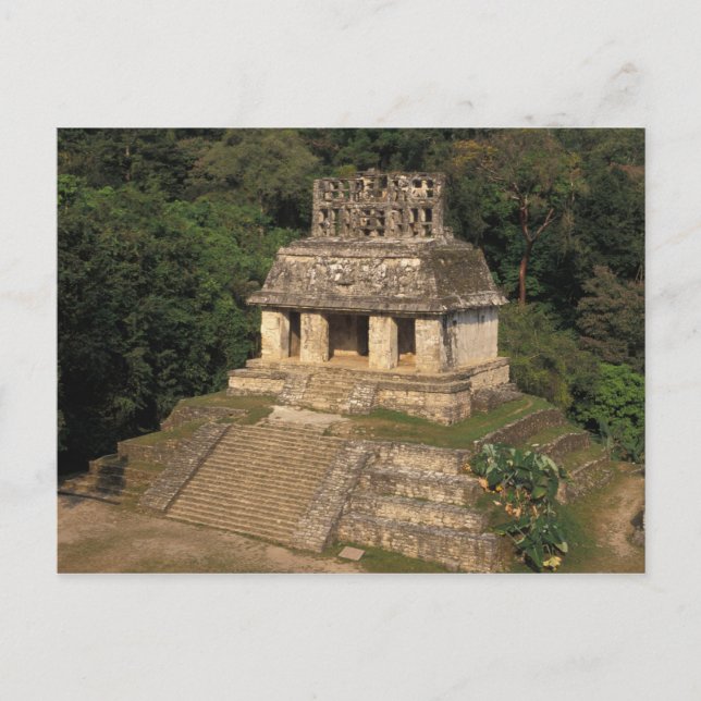 Mexiko, Chiapas provins,  Palenque, Tempel av Vykort (Framsida)