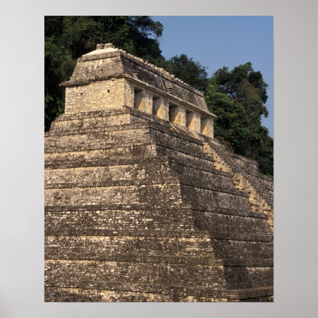 Mexiko, Chiapasprovinsen, Palenque. Tempel 2 Poster (Framsidan)