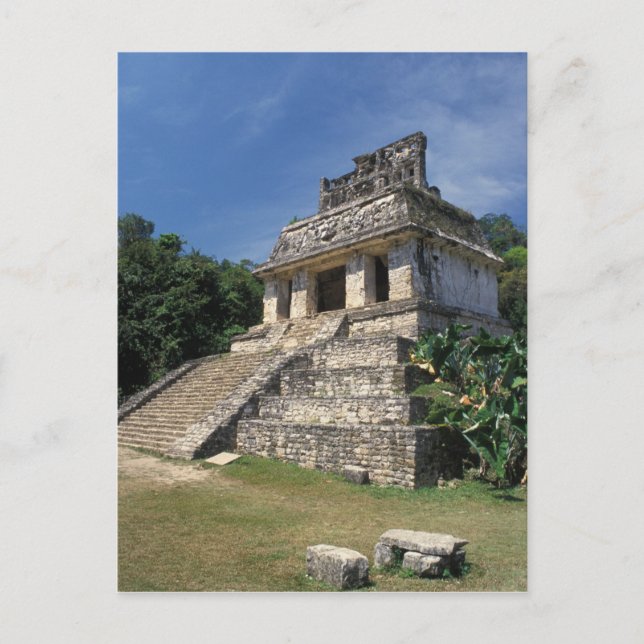 Mexiko, Chiapasprovinsen, Palenque. Temple of Vykort (Framsida)