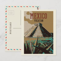 Mexiko, Chichén Itzá, Yucatán, Maya ruins Postcard