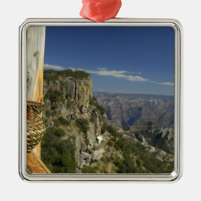 Mexiko, Chihuahua, Copper Canyon. Utsikt från Julgransprydnad Metall (Framsidan)