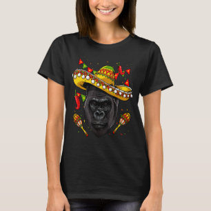 Mexiko Cinco de Mayo Gorilla Sombrero Mexican Part T Shirt