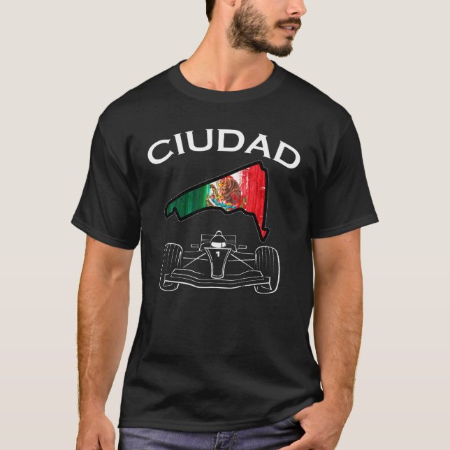 Mexiko Circuit Formula Tävla Mexican Ciudad T Shirt (Framsida)
