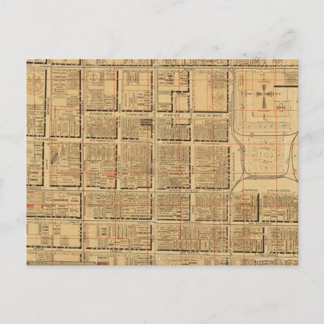 Mexiko City 3 Vykort (Framsida)