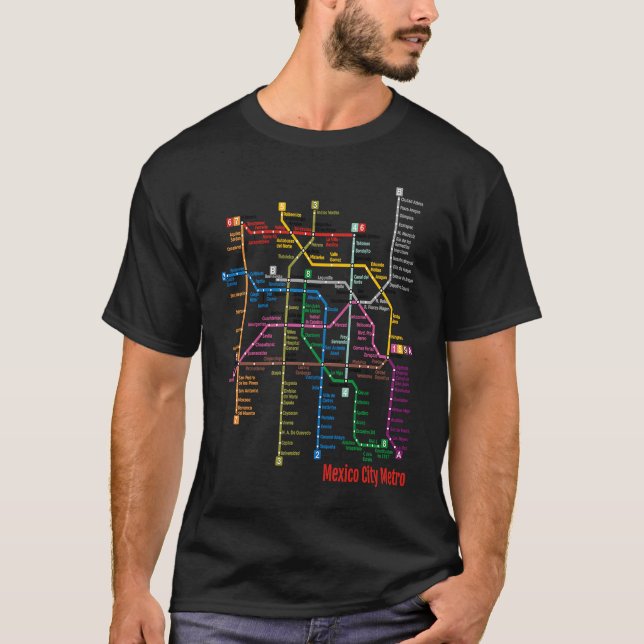 Mexiko City Metro T Shirt (Framsida)