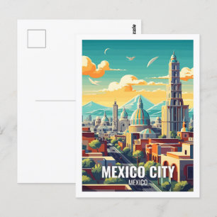 Mexiko City Mexico Berömd Travel Ställe Vykort