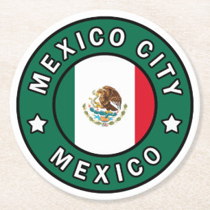 Mexiko City Mexiko Underlägg Papper Rund