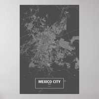 Mexiko City, Mexiko (vit på svart)