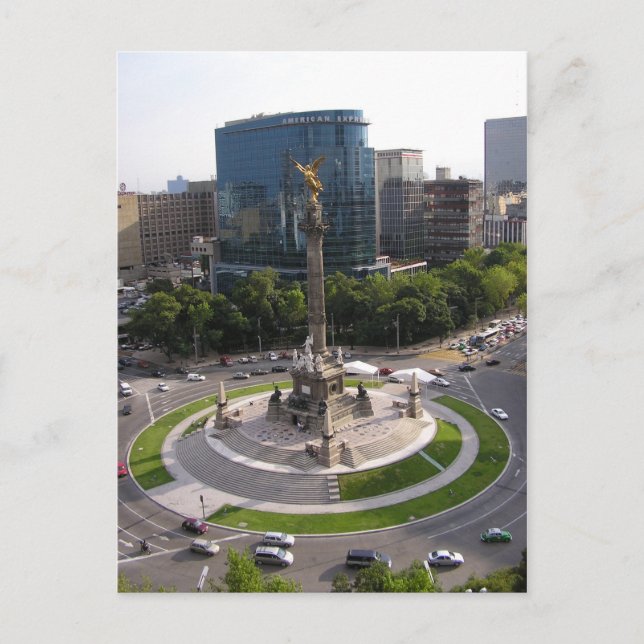 Mexiko City Paseo de la Reforma Vykort (Framsida)