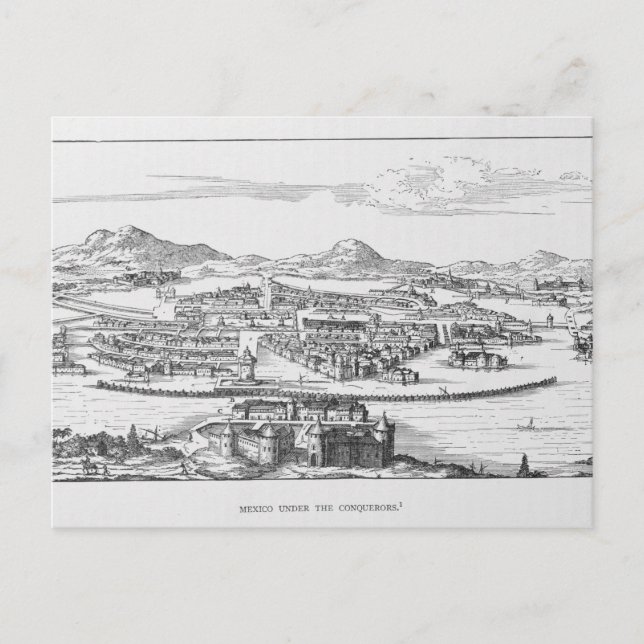 Mexiko City under erövret Vykort (Framsida)