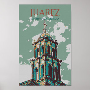 Mexiko, Ciudad Juarez katedral, Chihuahua Post Poster