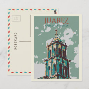 Mexiko, Ciudad Juarez katedral, Chihuahua Post Vykort