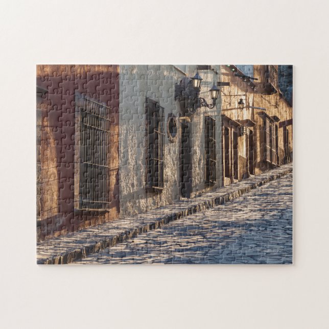 Mexiko Cobblestone Street Pussel (Horisontell)