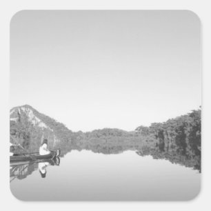 Mexiko, CONANP-parkrange patrullerande med sin son Fyrkantigt Klistermärke