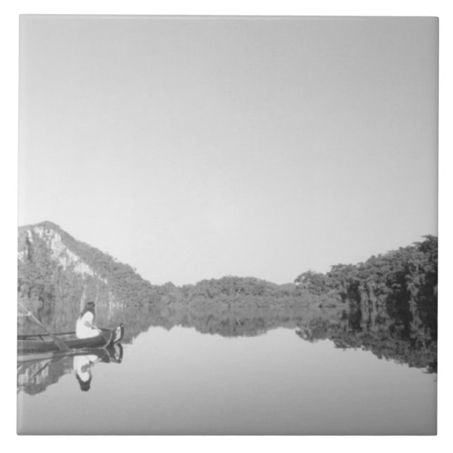 Mexiko, Conanp-skogsvaktarn patrullerar med sin so Kakelplatta (Framsidan)