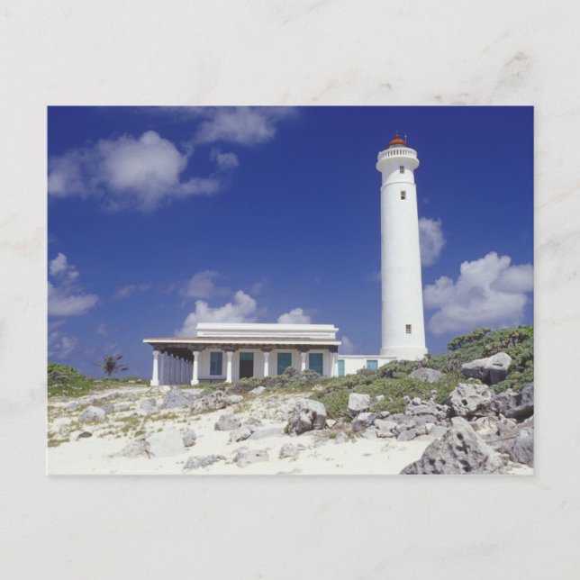 Mexiko, Cozumel. Punta Sur Celarain fyr. Vykort (Framsida)