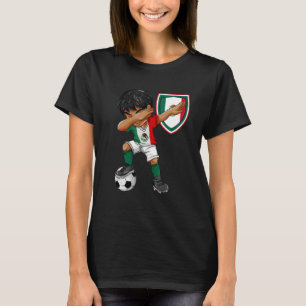 Mexiko Dabbing Soccer Boy Mexican Flagga T Shirt