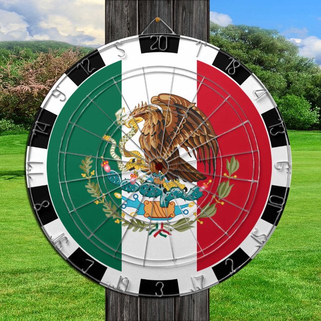 Mexiko Dartboard, speltavla, Mexikanska Flagga Darttavla (Skapare uppladdad)