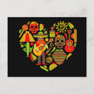 Mexiko day of the dead Mexiko Vykort
