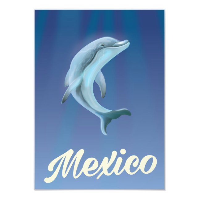 Mexiko Delfin Resaaffisch Fototryck (Framsidan)