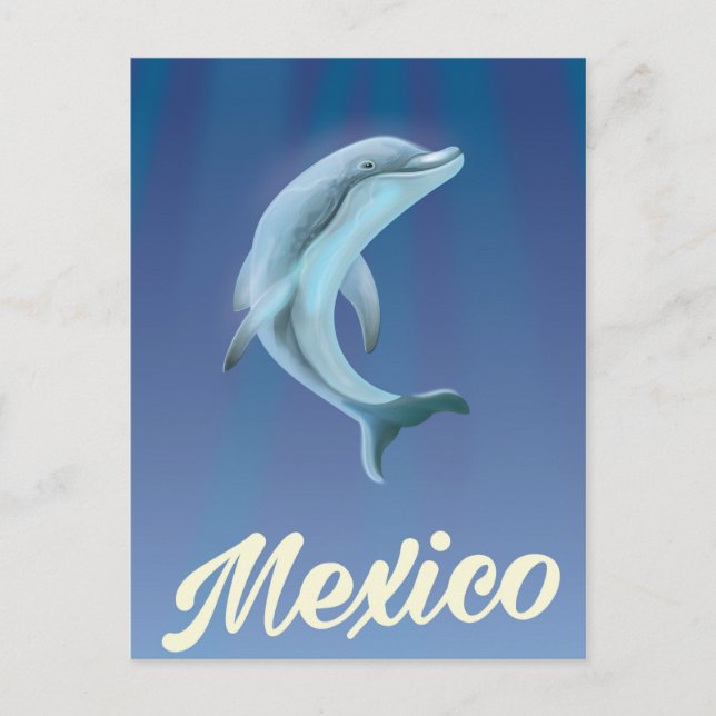 Mexiko Delfin Resaaffisch Vykort (Framsida)