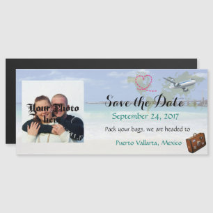 Mexiko Destinationsbröllop Spara datum magneter