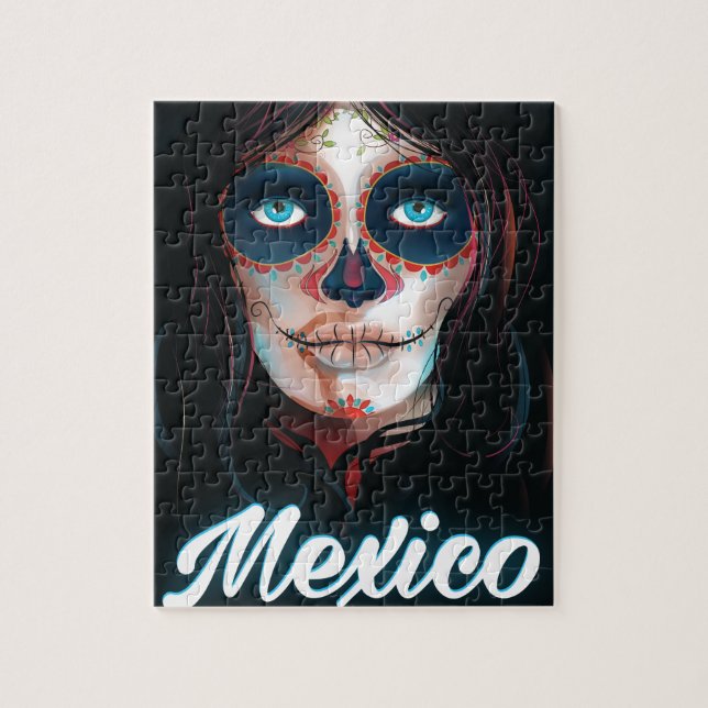 Mexiko Día de Muertos Semester affisch Pussel (Vertikal)